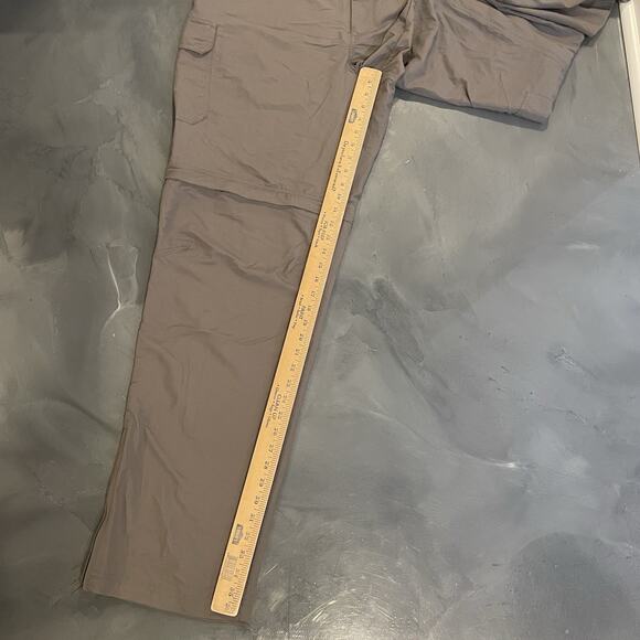 Cabela’s Convertible Cargo Pants Men 42x36 Belted Classic Fit Ankle Zip Gray - Picture 6 of 9
